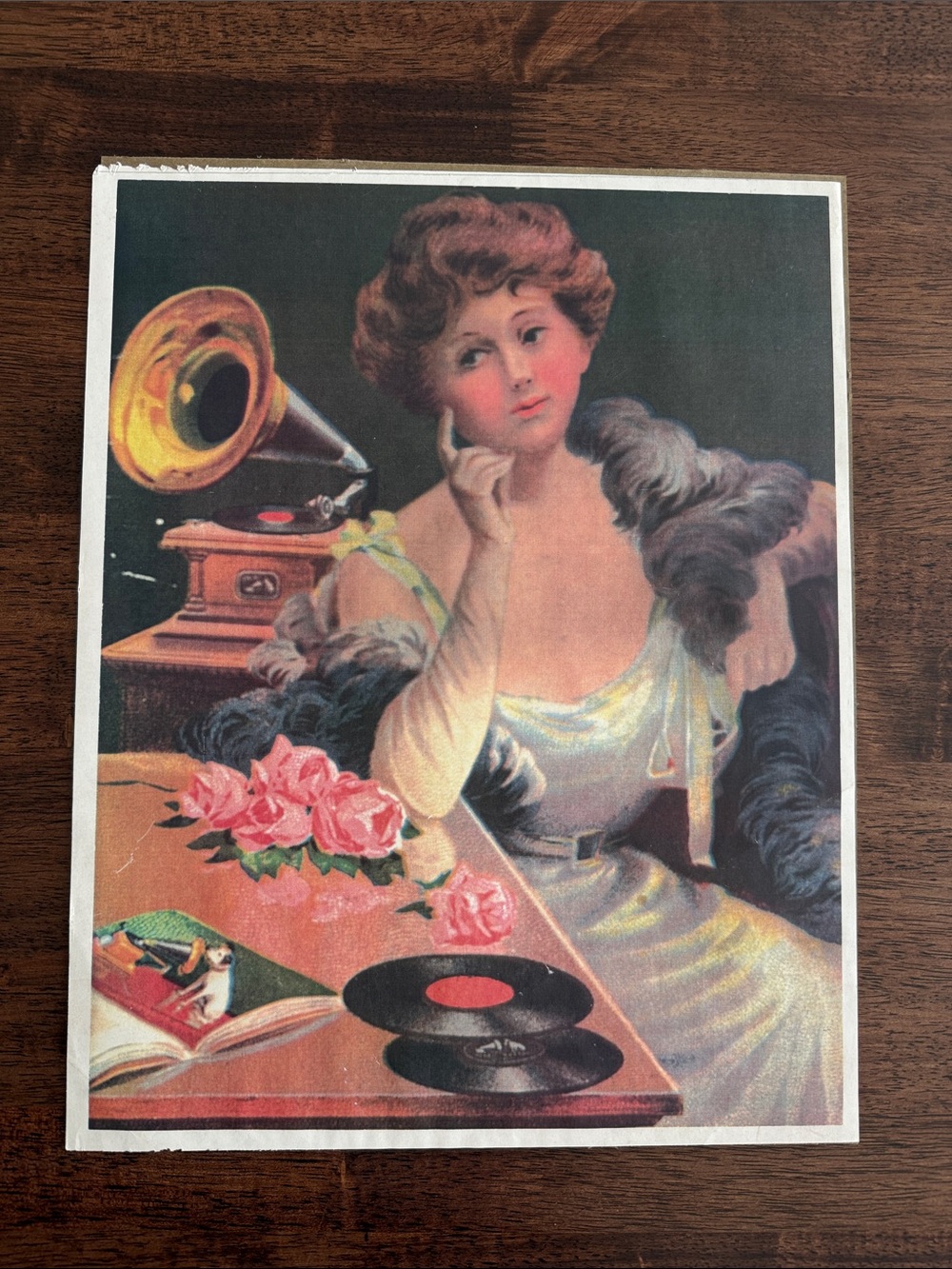 Vintage art print New Victor Records, Sept 1906, After the Opera